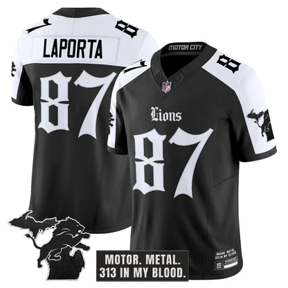 Men's Detroit Lions 'Gothic Motor Grit Edition' Vapor Limited Jersey - All Stitched