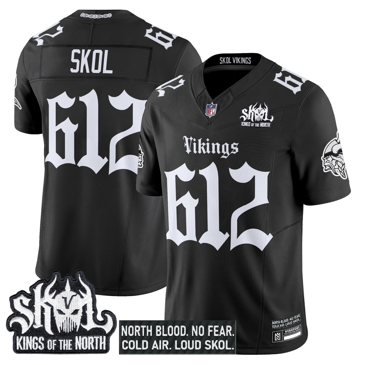 Men's Minnesota Vikings 'Gothic Norseblood Edition' Vapor Limited Jersey - All Stitched