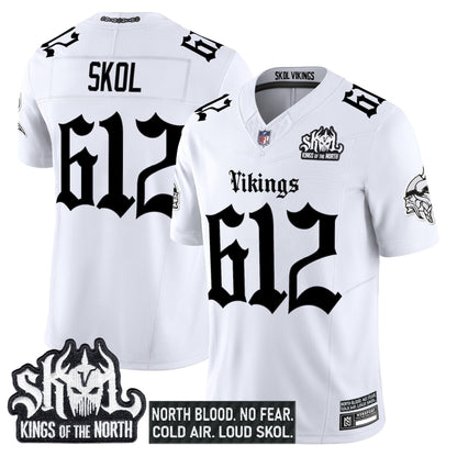 Men's Minnesota Vikings 'Gothic Norseblood Edition' Vapor Limited Jersey - All Stitched