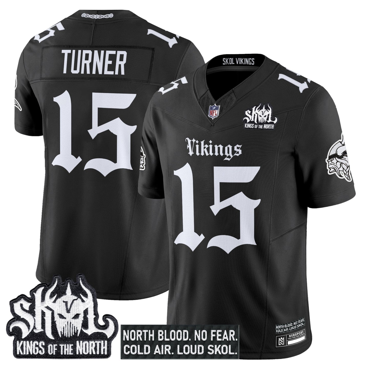 Men's Minnesota Vikings 'Gothic Norseblood Edition' Vapor Limited Jersey - All Stitched