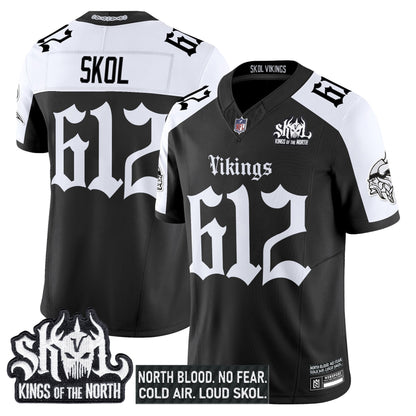 Men's Minnesota Vikings 'Gothic Norseblood Edition' Vapor Limited Jersey - All Stitched