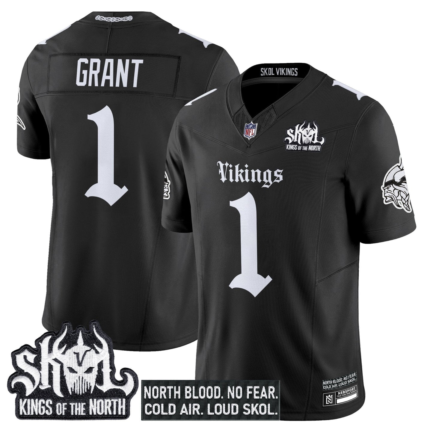 Men's Minnesota Vikings 'Gothic Norseblood Edition' Vapor Limited Jersey - All Stitched