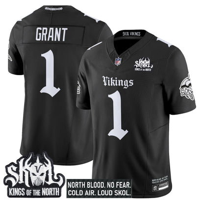 Men's Minnesota Vikings 'Gothic Norseblood Edition' Vapor Limited Jersey - All Stitched