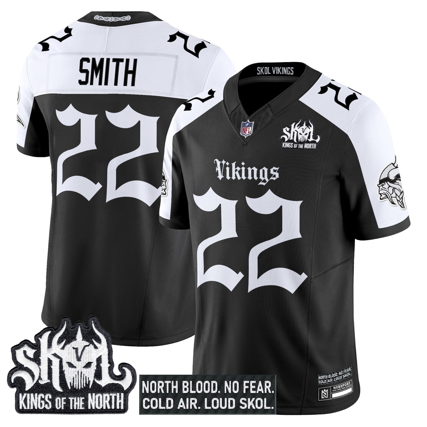 Men's Minnesota Vikings 'Gothic Norseblood Edition' Vapor Limited Jersey - All Stitched