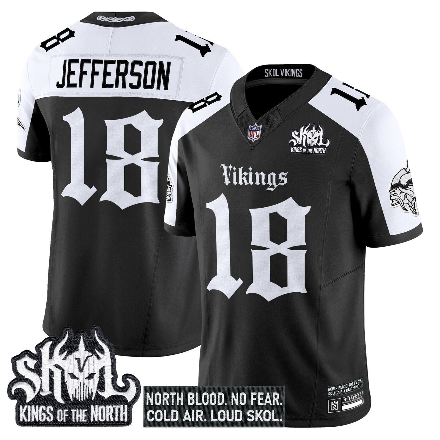 Men's Minnesota Vikings 'Gothic Norseblood Edition' Vapor Limited Jersey - All Stitched