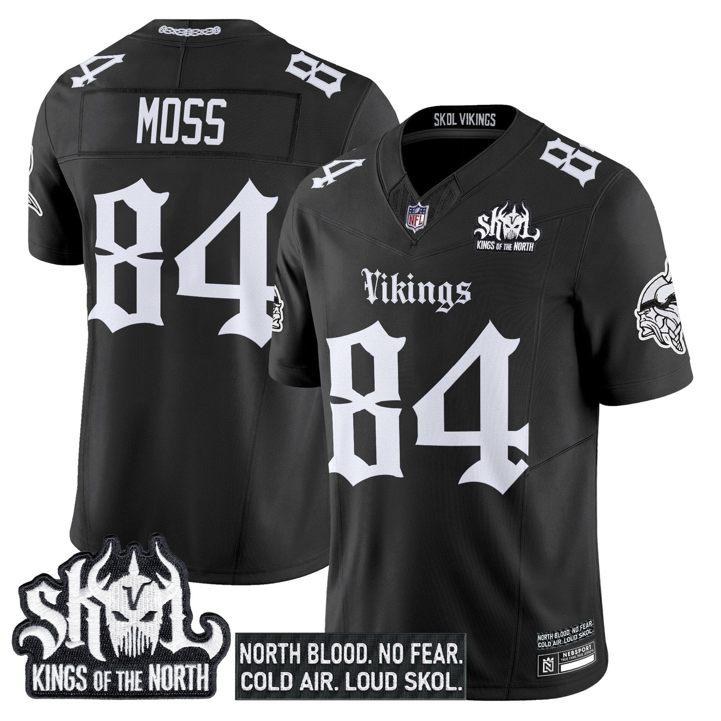 Men's Minnesota Vikings 'Gothic Norseblood Edition' Vapor Limited Jersey - All Stitched