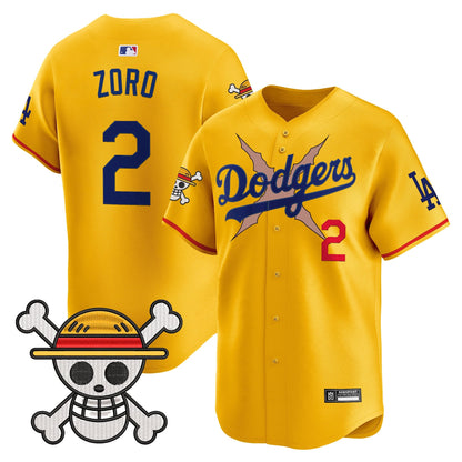 Men's Los Angeles Dodgers x One Piece 2025 Vapor Premier Limited Jersey - Stitched