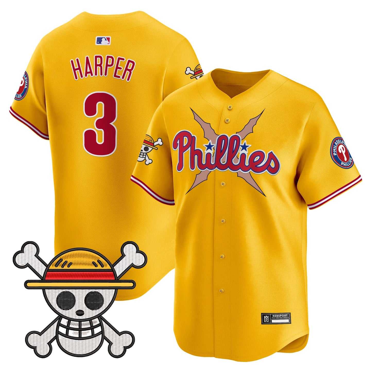 Men's Philadelphia Phillies x One Piece 2025 Vapor Premier Limited Jersey - All Stitched