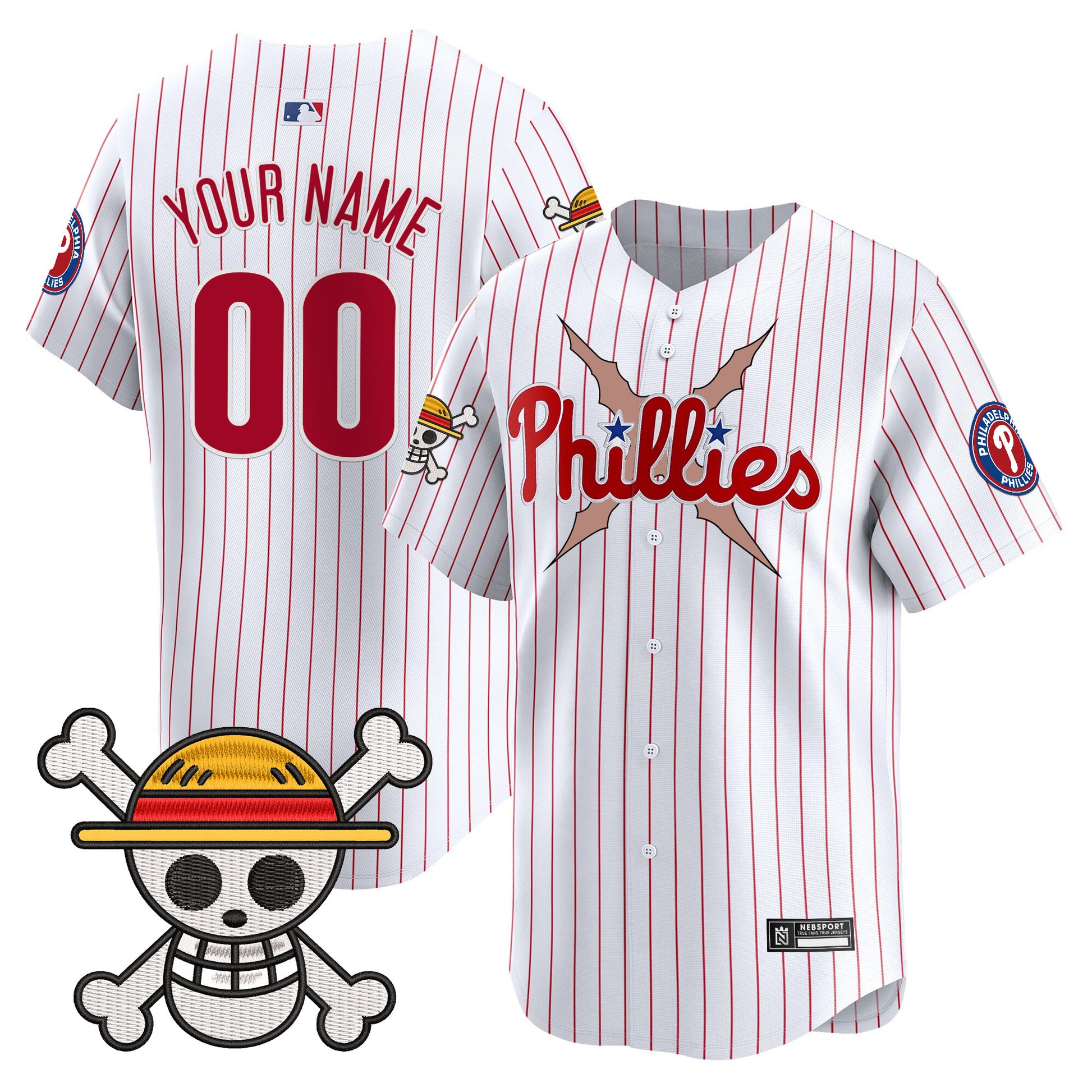 Philadelphia Phillies x One Piece 2025 Vapor Premier Limited Custom Jersey - All Stitched