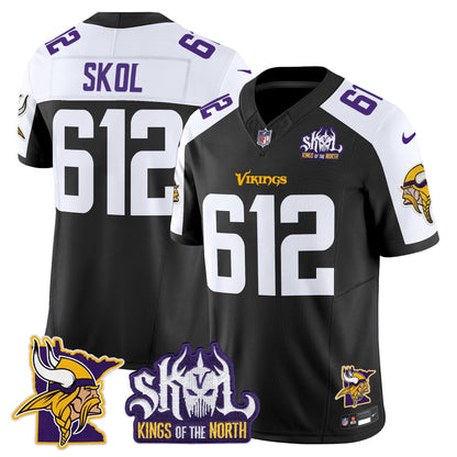 Men's Minnesota Vikings Kings Of The North Patch Vapor Limited Jersey V3 - All Stitched