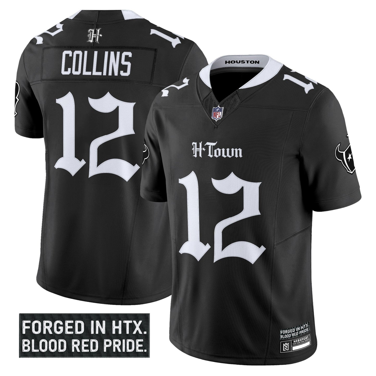 Men's Houston Texans 'Gothic Lone Star Shadows Edition' Vapor Limited Jersey - All Stitched