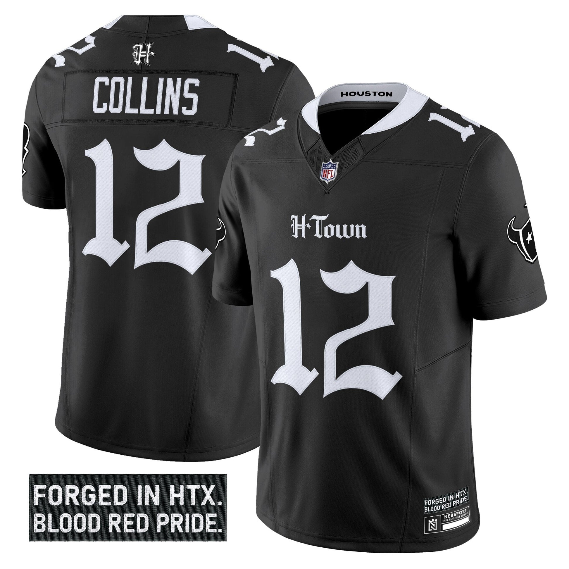 Men's Houston Texans 'Gothic Lone Star Shadows Edition' Vapor Limited Jersey - All Stitched