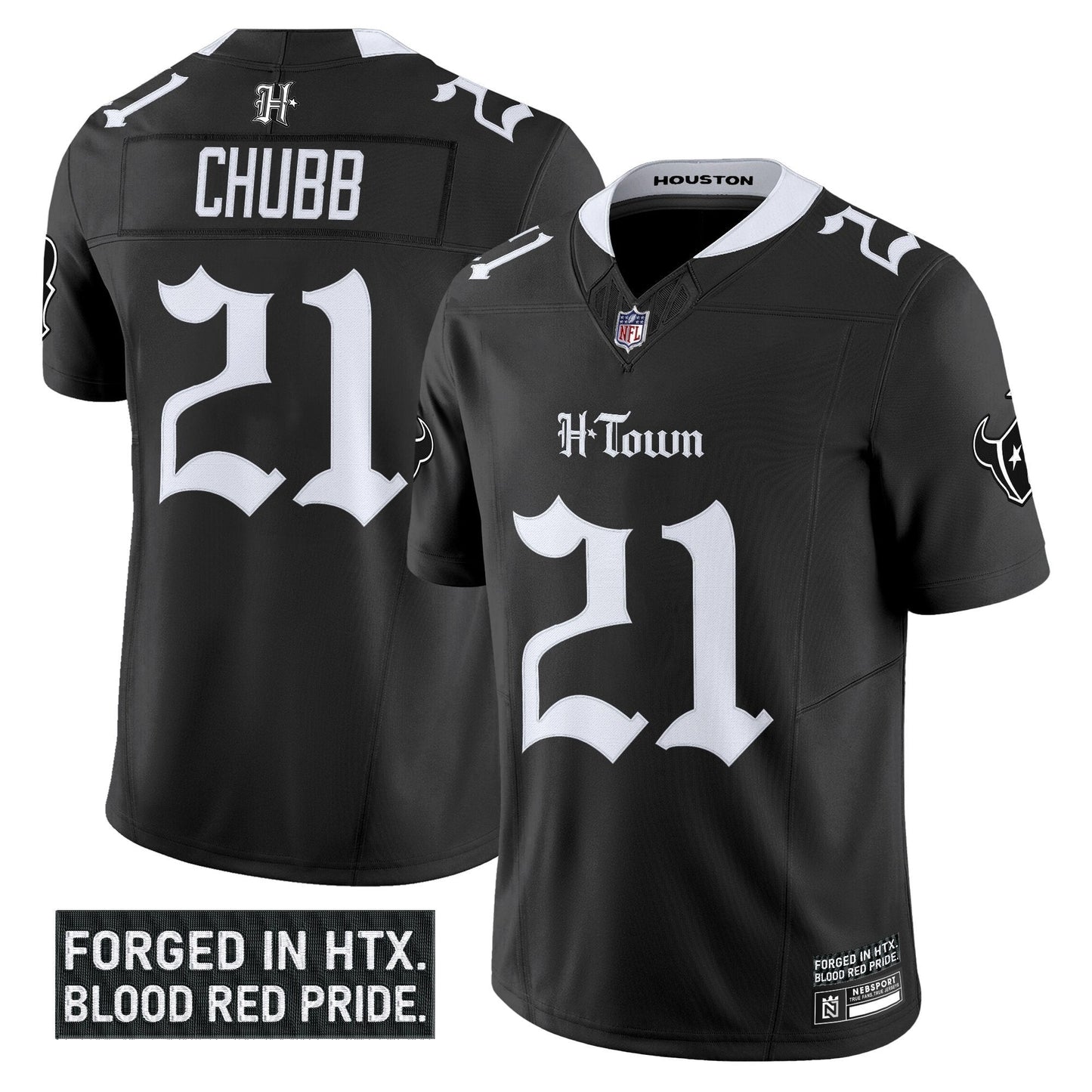 Men's Houston Texans 'Gothic Lone Star Shadows Edition' Vapor Limited Jersey - All Stitched