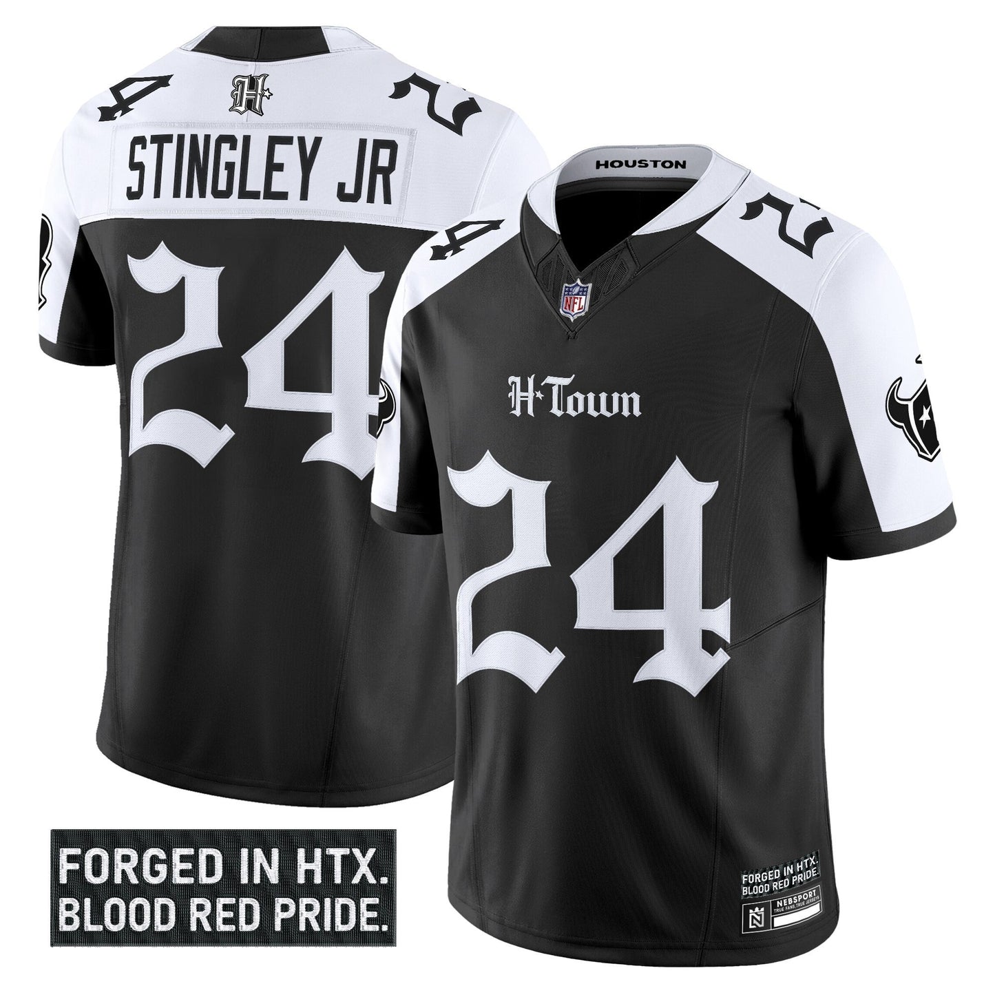 Men's Houston Texans 'Gothic Lone Star Shadows Edition' Vapor Limited Jersey - All Stitched