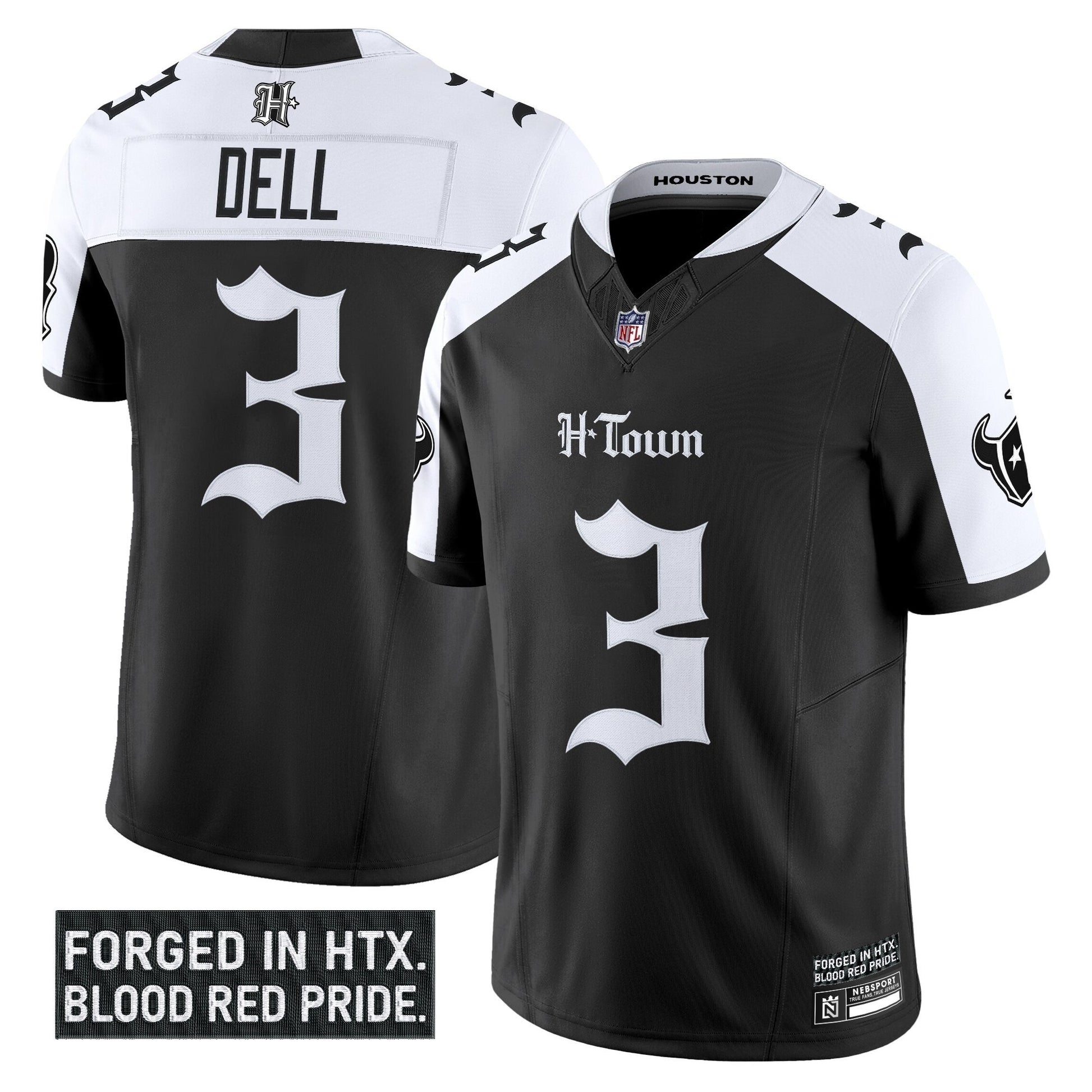 Men's Houston Texans 'Gothic Lone Star Shadows Edition' Vapor Limited Jersey - All Stitched