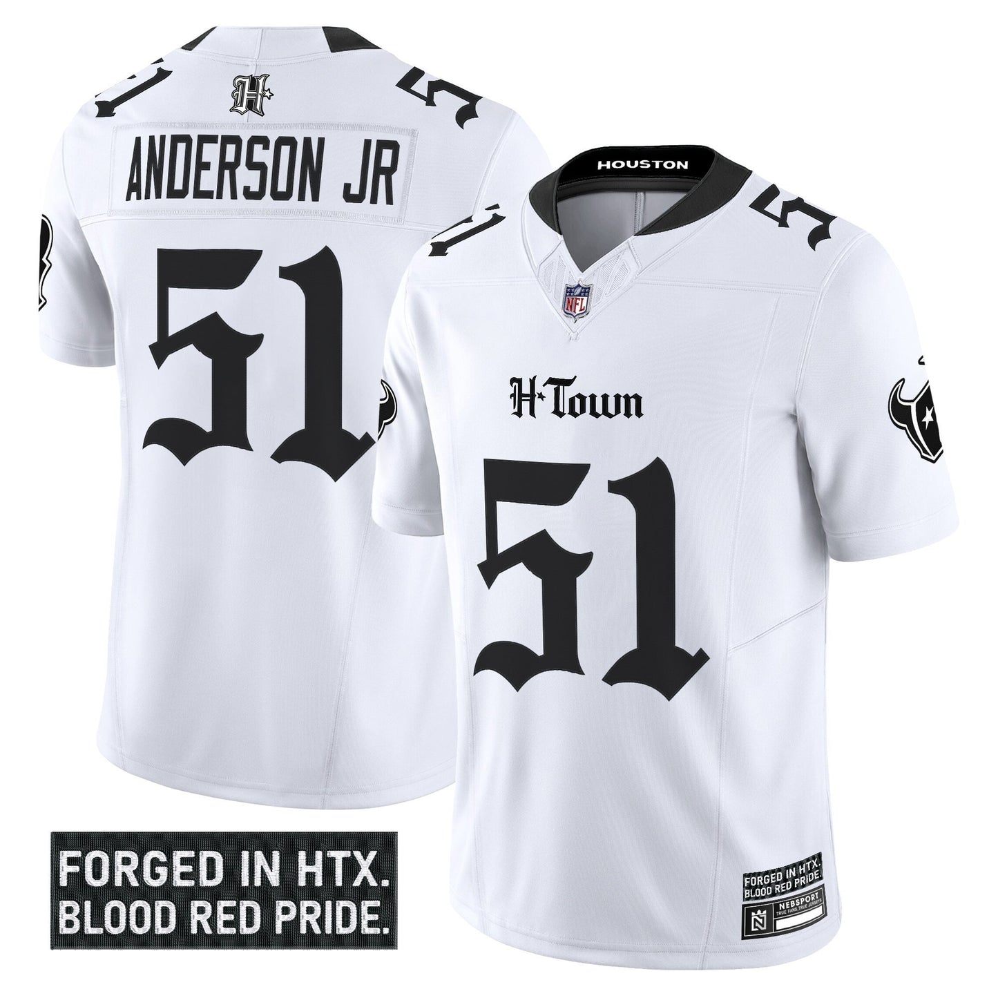 Men's Houston Texans 'Gothic Lone Star Shadows Edition' Vapor Limited Jersey - All Stitched