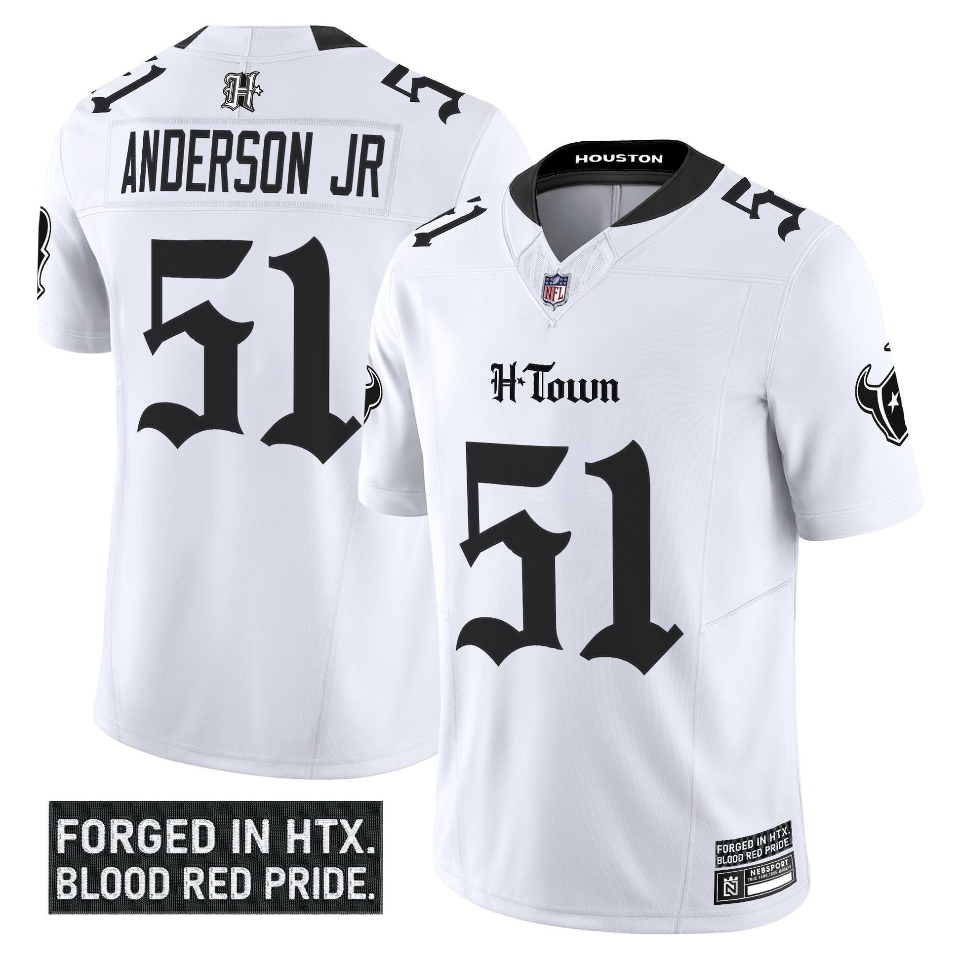 Men's Houston Texans 'Gothic Lone Star Shadows Edition' Vapor Limited Jersey - All Stitched