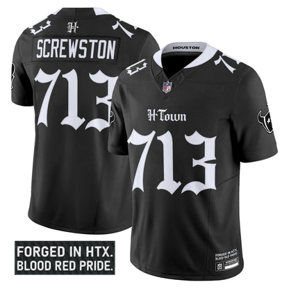 Men's Houston Texans 'Gothic Lone Star Shadows Edition' Vapor Limited Jersey - All Stitched