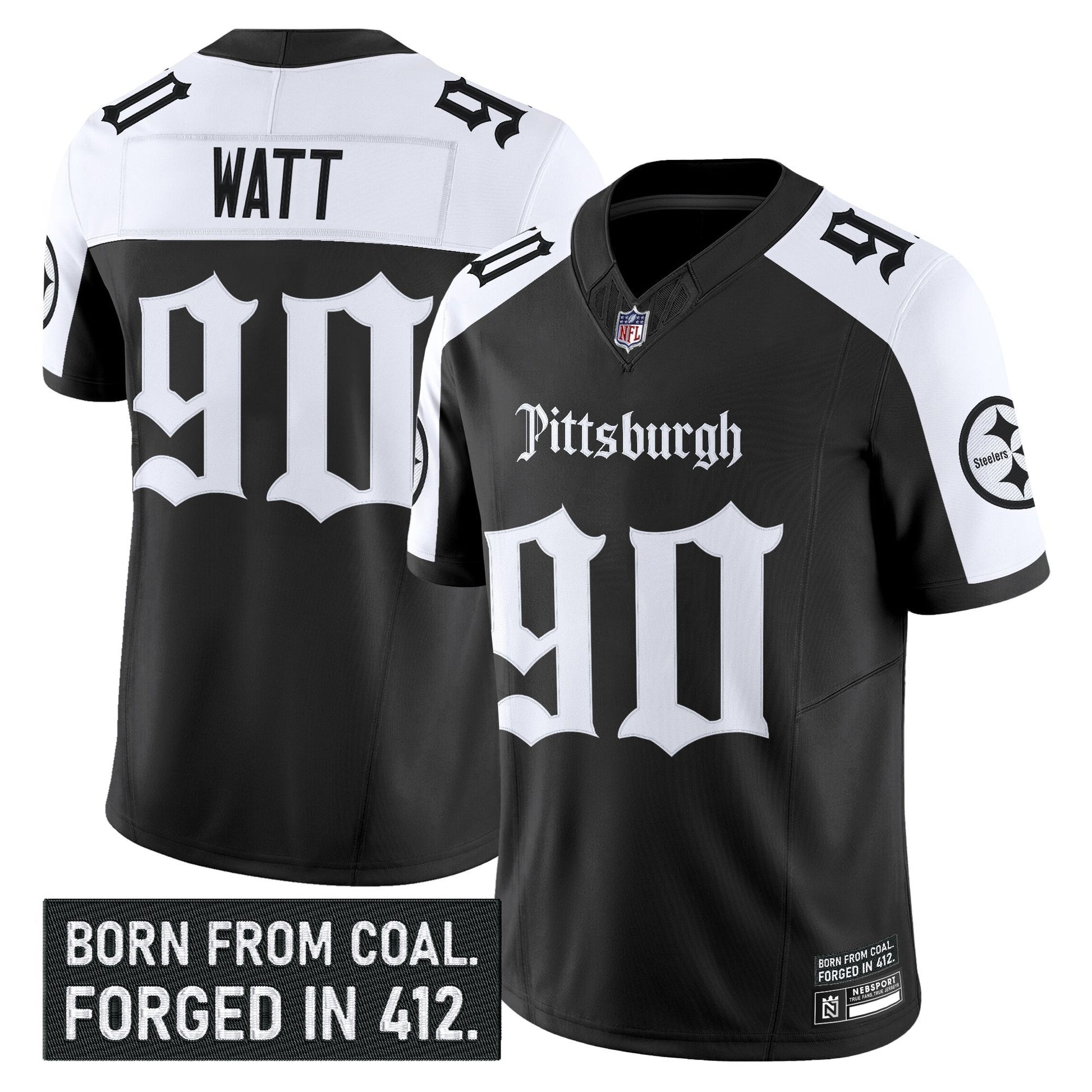 Men's Pittsburgh Steelers 'Gothic Steel City Edition' Vapor Limited Jersey - All Stitched