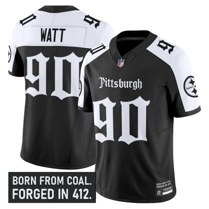 Men's Pittsburgh Steelers 'Gothic Steel City Edition' Vapor Limited Jersey - All Stitched