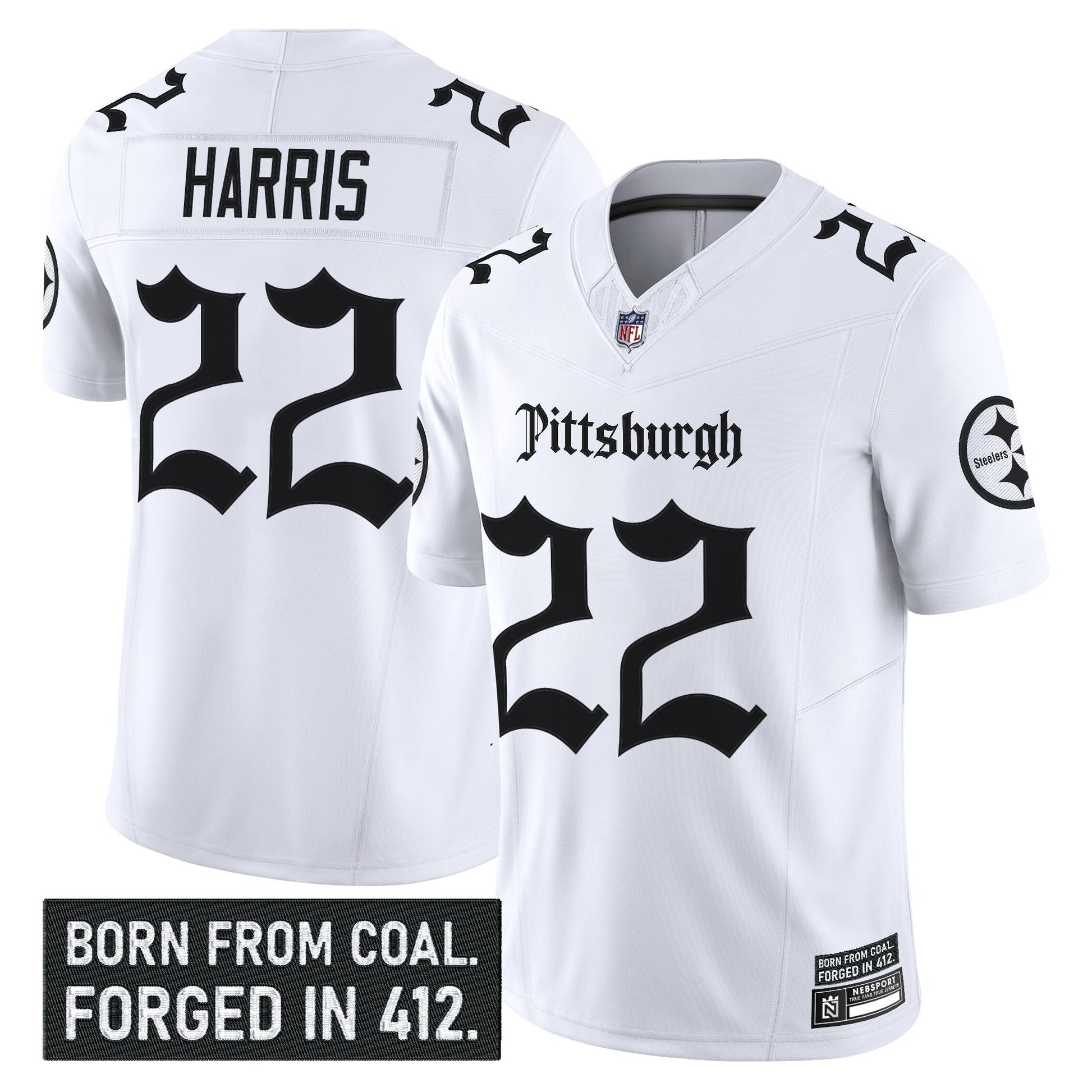 Men's Pittsburgh Steelers 'Gothic Steel City Edition' Vapor Limited Jersey - All Stitched