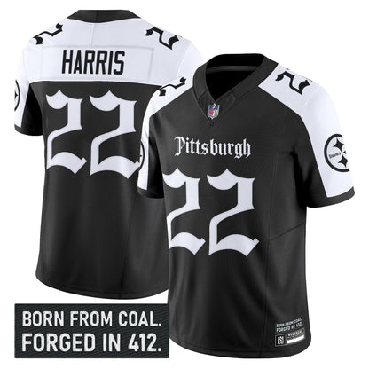 Men's Pittsburgh Steelers 'Gothic Steel City Edition' Vapor Limited Jersey - All Stitched