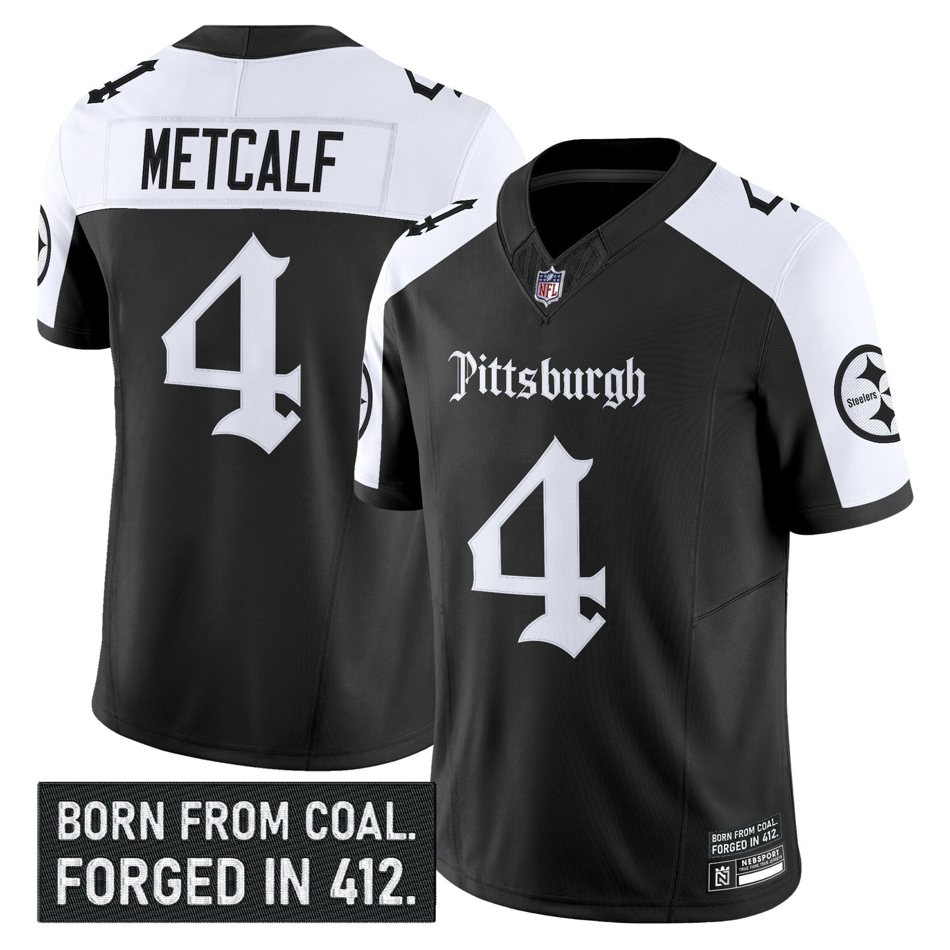 Men's Pittsburgh Steelers 'Gothic Steel City Edition' Vapor Limited Jersey - All Stitched