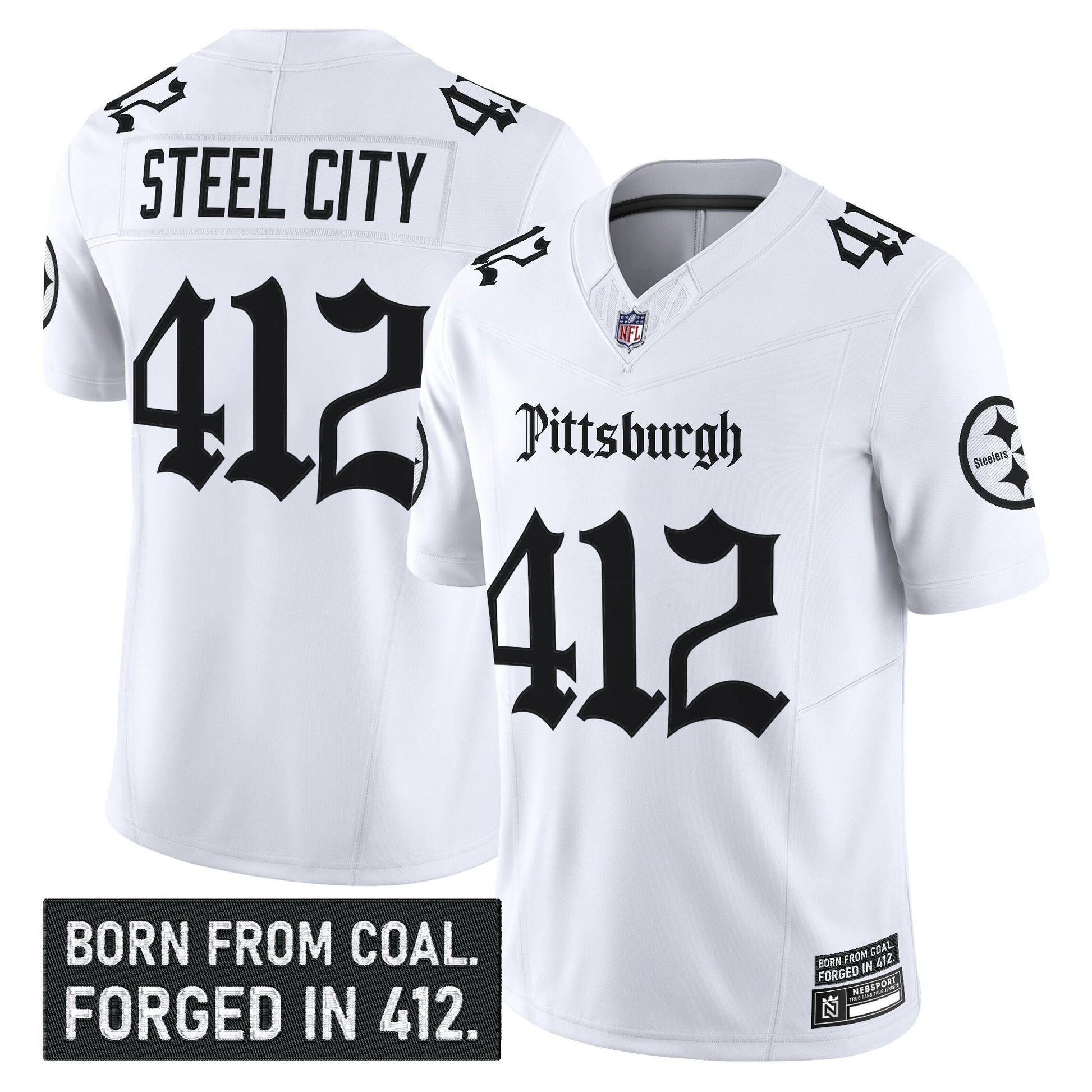 Men's Pittsburgh Steelers 'Gothic Steel City Edition' Vapor Limited Jersey - All Stitched