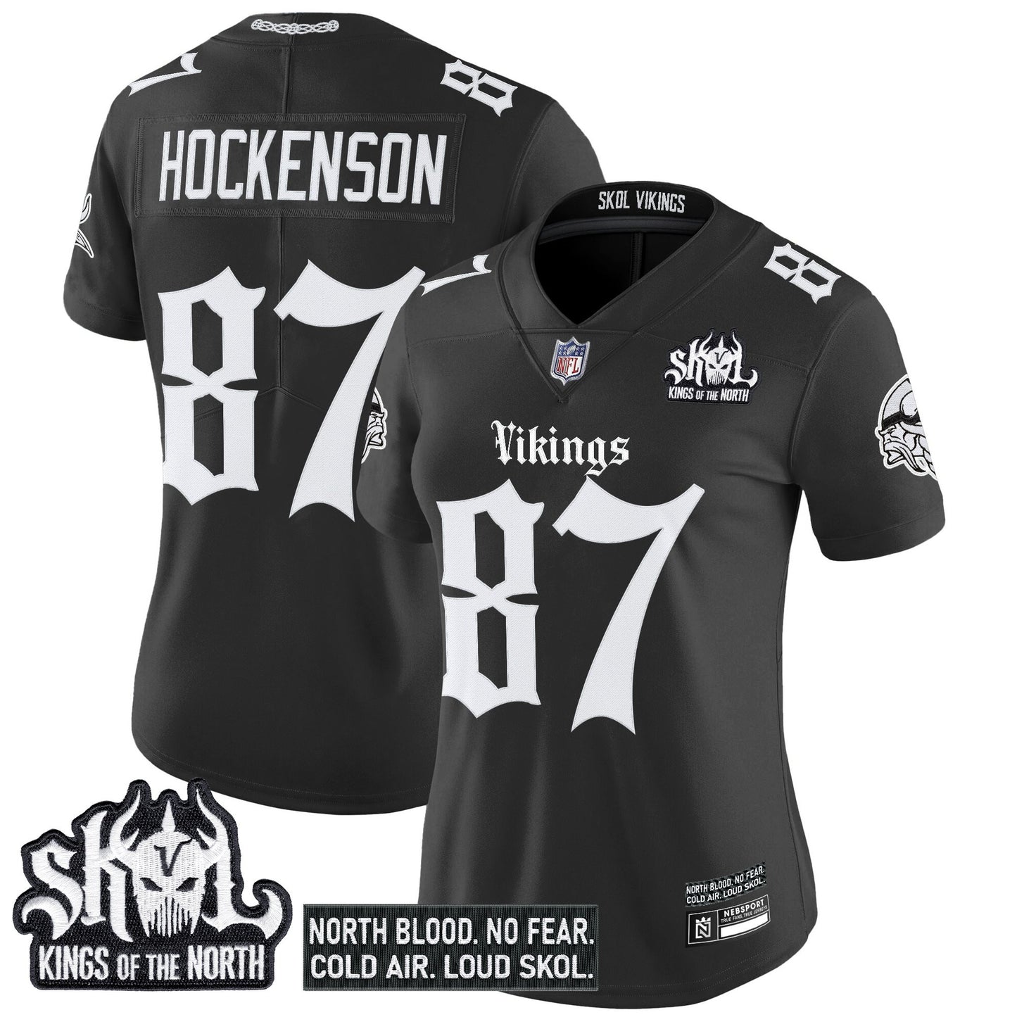 Women's Minnesota Vikings 'Gothic Norseblood Edition' Vapor Limited Jersey - All Stitched