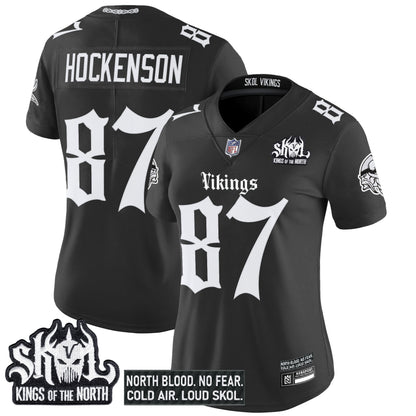 Women's Minnesota Vikings 'Gothic Norseblood Edition' Vapor Limited Jersey - All Stitched