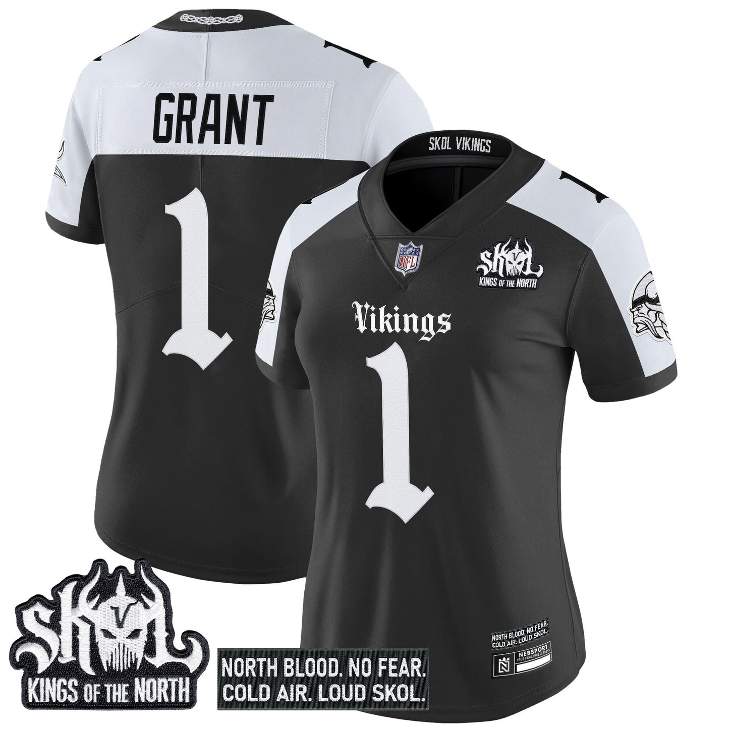 Women's Minnesota Vikings 'Gothic Norseblood Edition' Vapor Limited Jersey - All Stitched