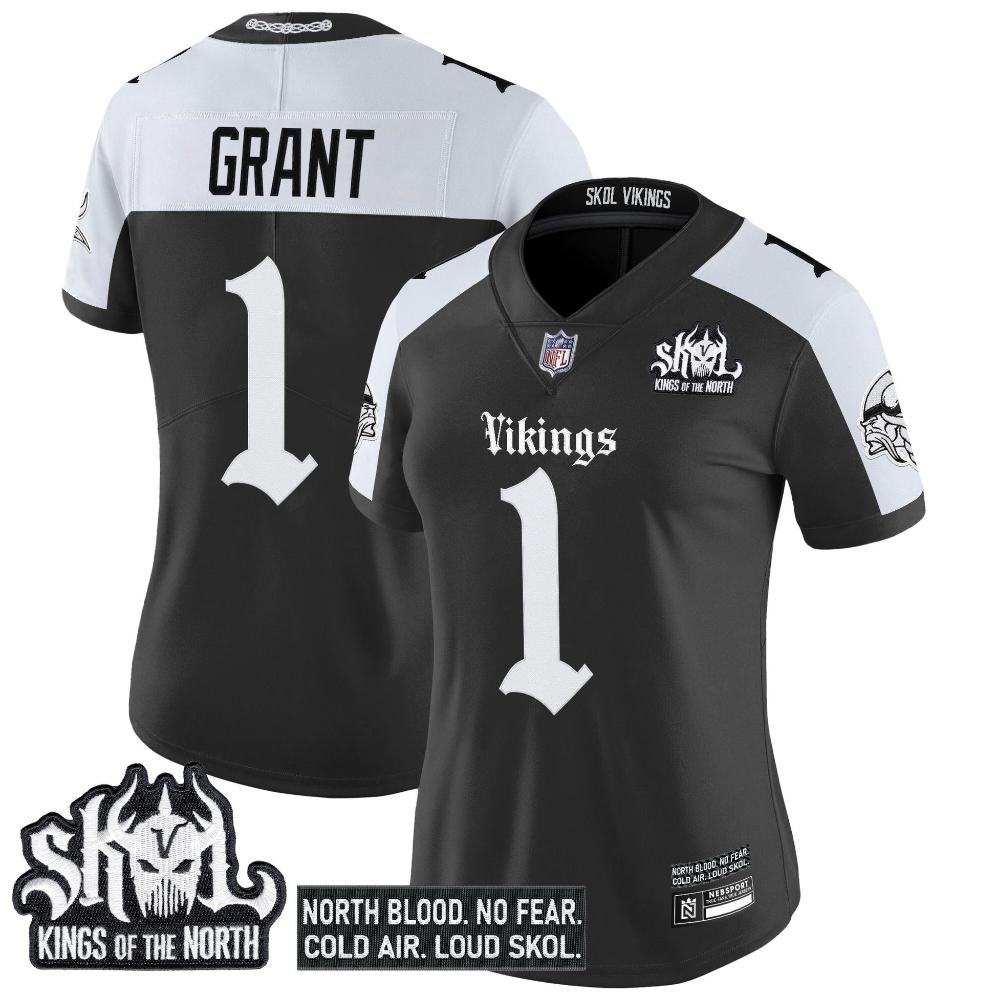 Women's Minnesota Vikings 'Gothic Norseblood Edition' Vapor Limited Jersey - All Stitched