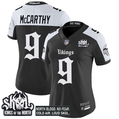 Women's Minnesota Vikings 'Gothic Norseblood Edition' Vapor Limited Jersey - All Stitched