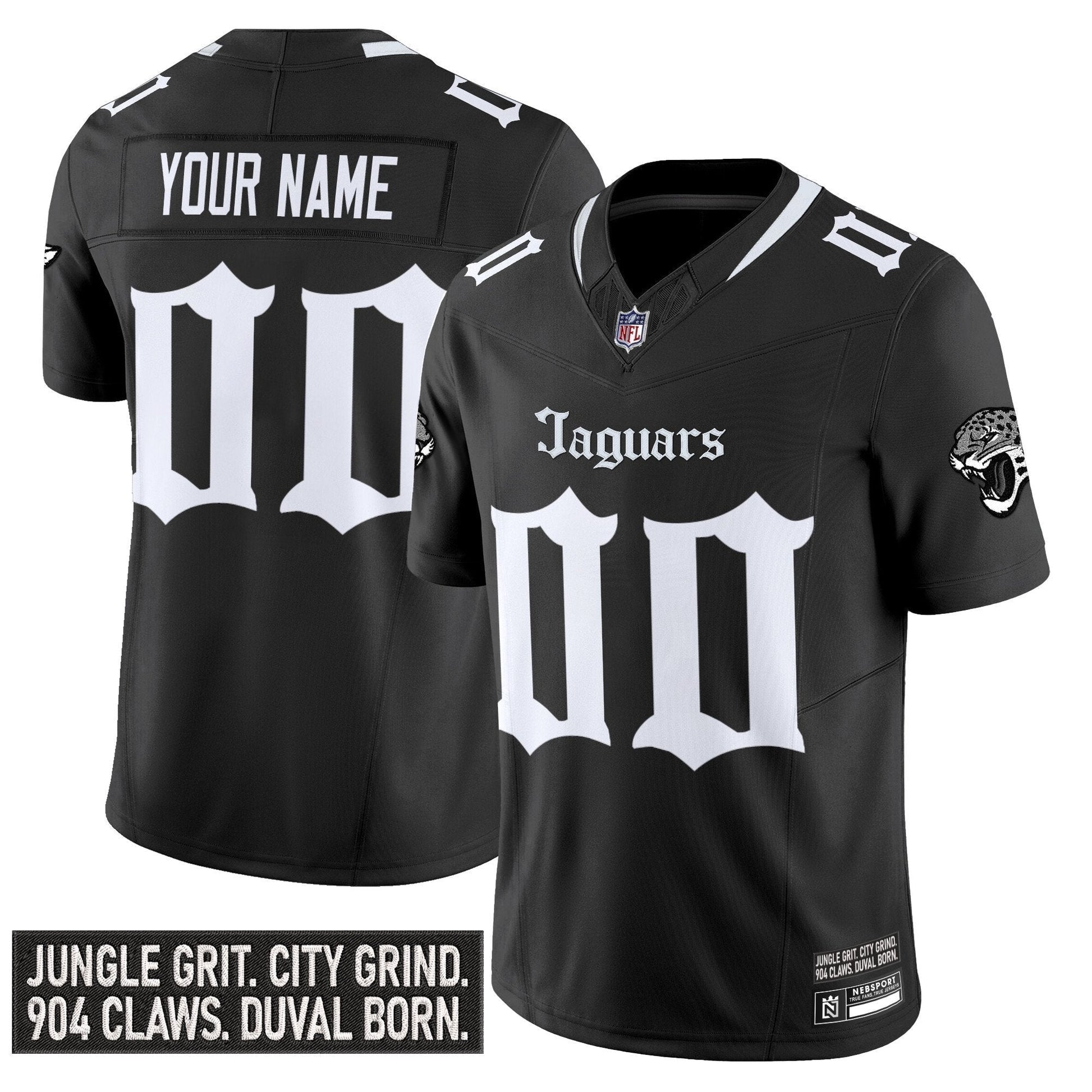 Jacksonville Jaguars 'Gothic Duvall Shadows Edition' Vapor Custom Jersey - All Stitched