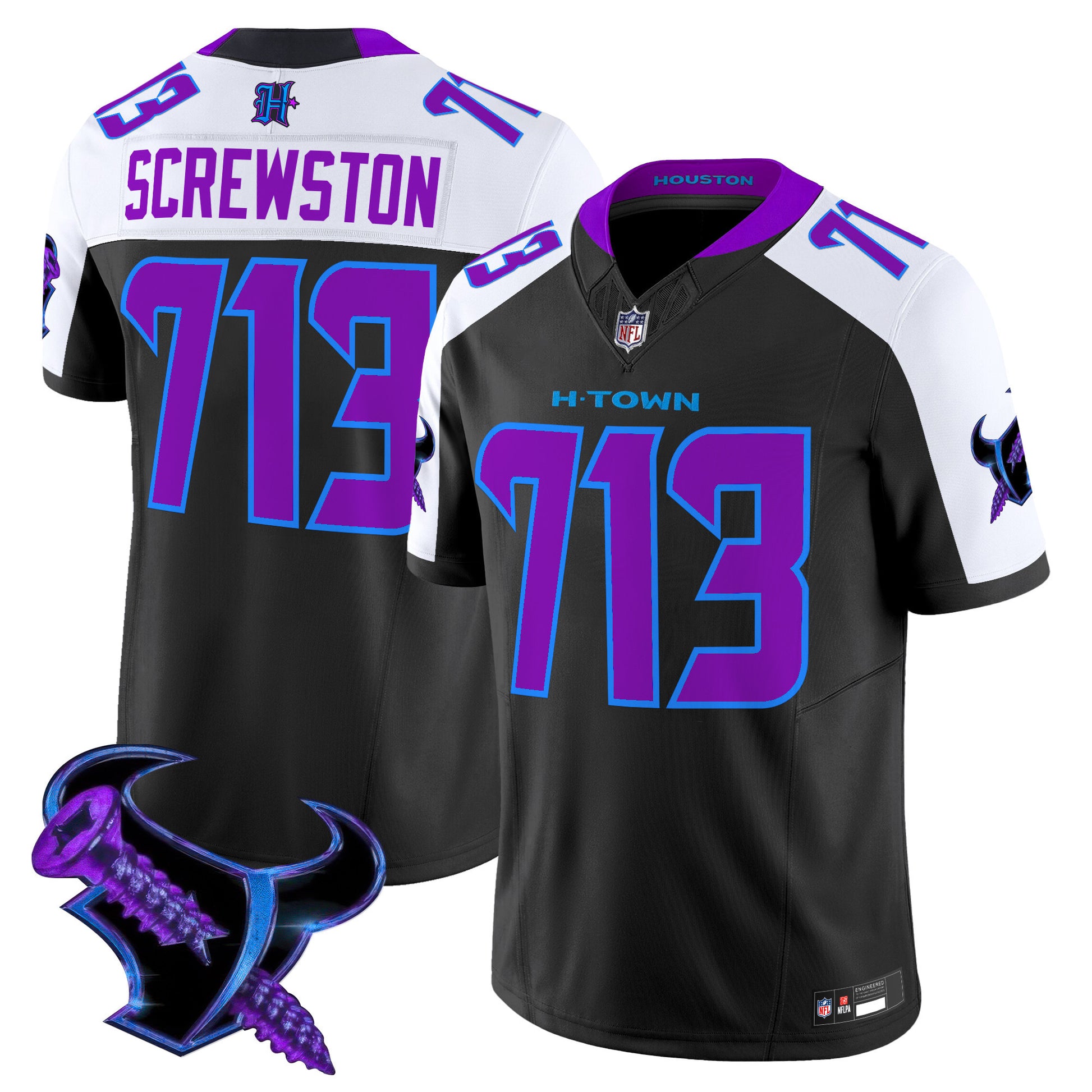 Men's Houston Texans 2025 DJ Screw Vapor Limited Jersey - All Stitched