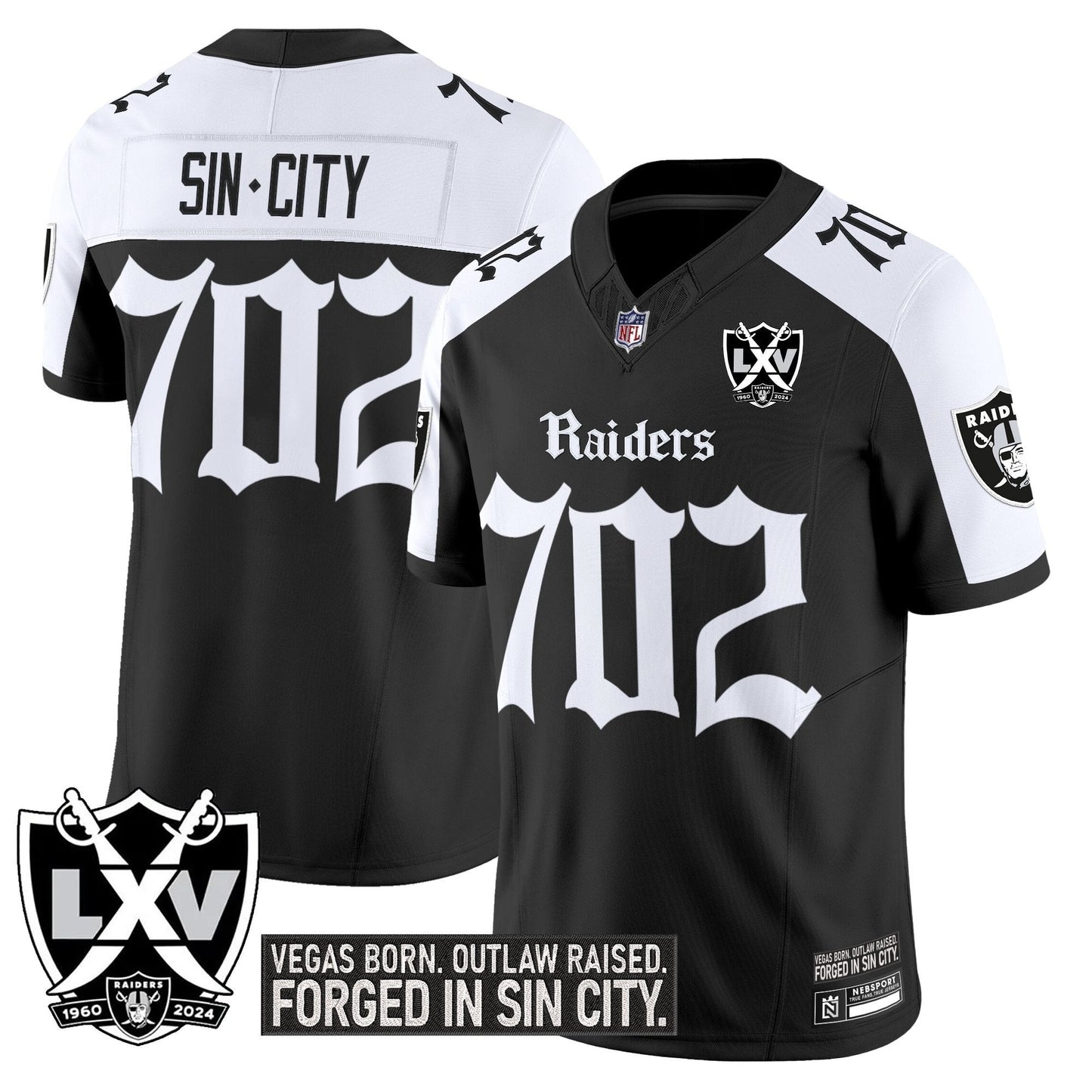 Men's Las Vegas Raiders 'Gothic Sin City Shadows Edition' Vapor Limited Jersey - All Stitched