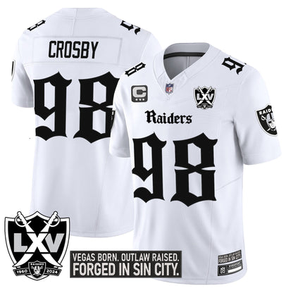 Men's Las Vegas Raiders 'Gothic Sin City Shadows Edition' Vapor Limited Jersey - All Stitched