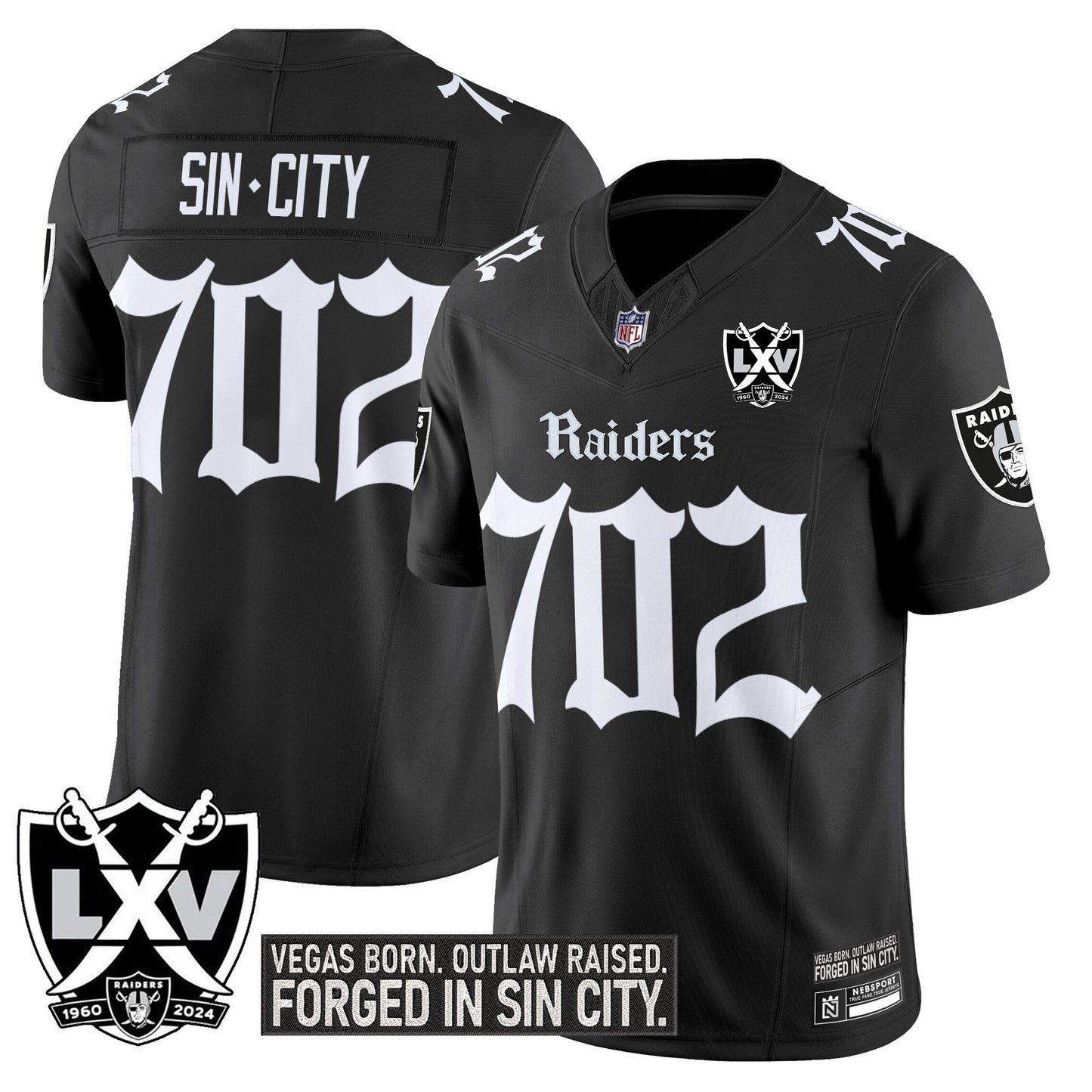 Men's Las Vegas Raiders 'Gothic Sin City Shadows Edition' Vapor Limited Jersey - All Stitched