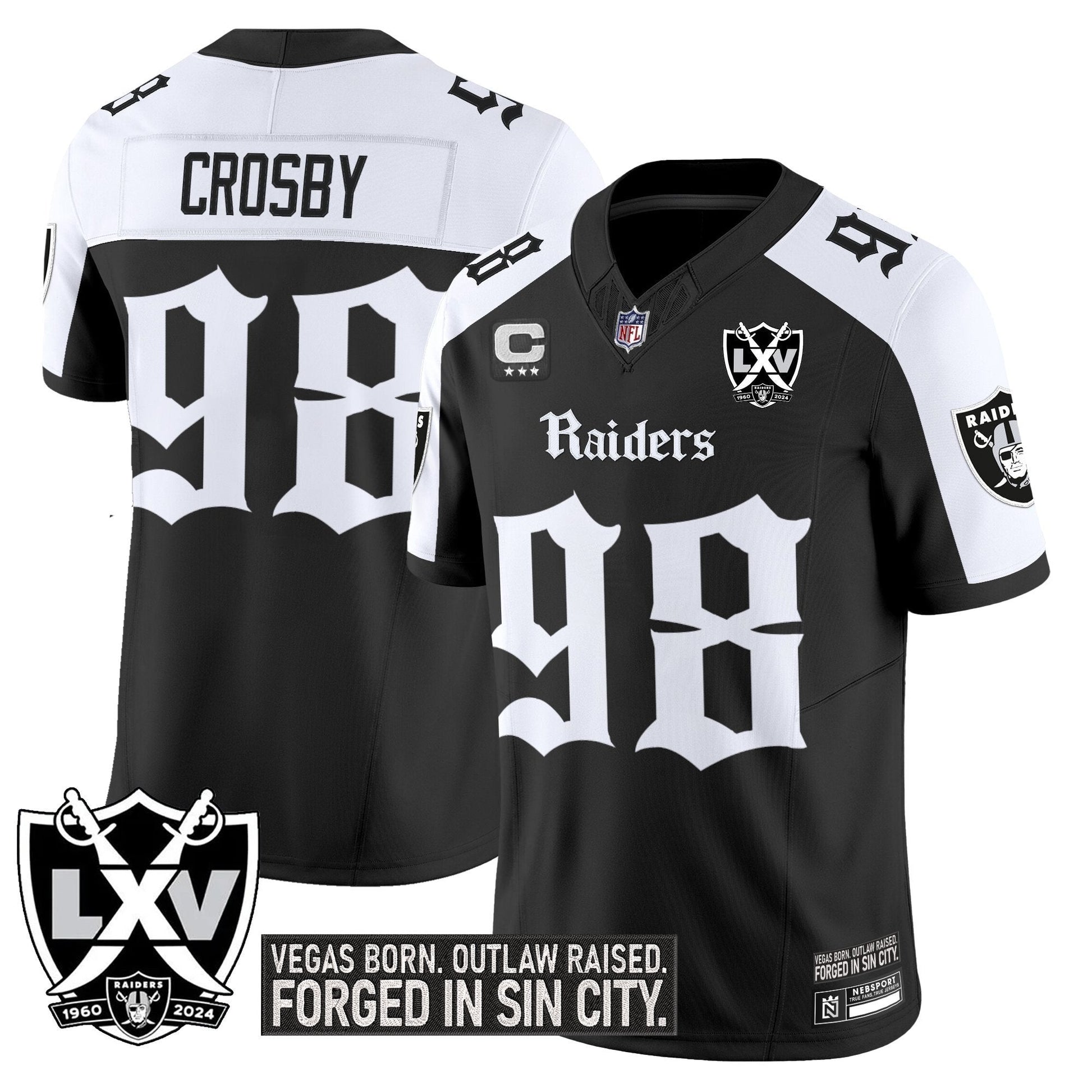 Men's Las Vegas Raiders 'Gothic Sin City Shadows Edition' Vapor Limited Jersey - All Stitched