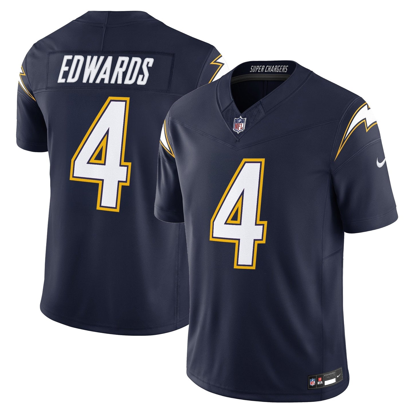 Men's Los Angeles Chargers 2025 Alternate Charger Power Vapor Limited Jersey - All Stitched