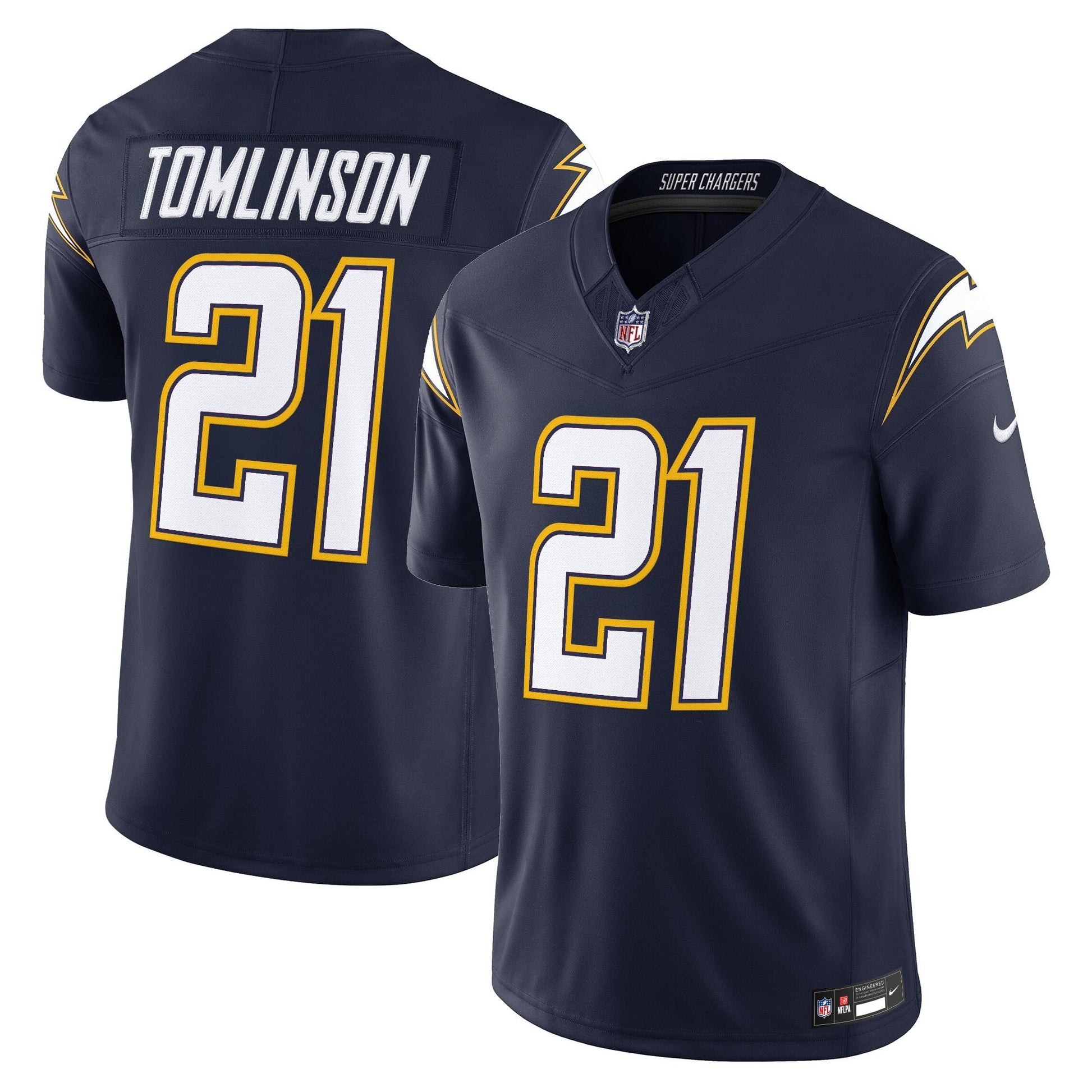 Men's Los Angeles Chargers 2025 Alternate Charger Power Vapor Limited Jersey - All Stitched