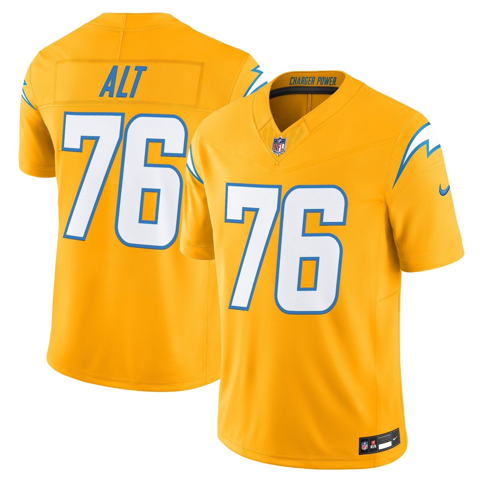 Men's Los Angeles Chargers 2025 Alternate Charger Power Vapor Limited Jersey - All Stitched