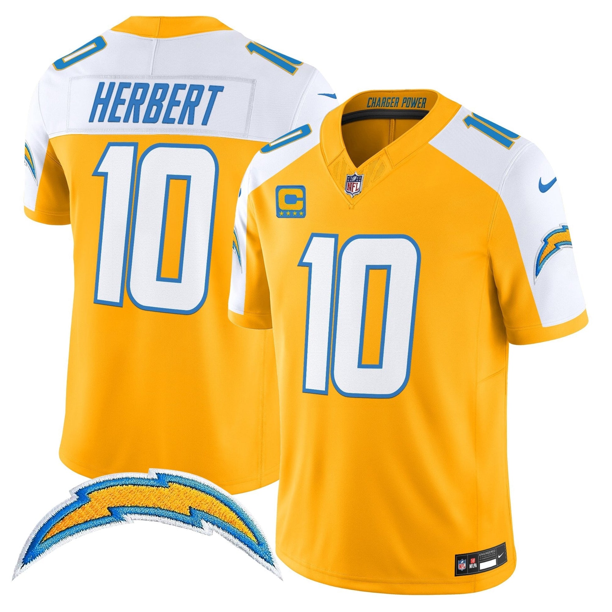 Men's Los Angeles Chargers 2025 Alternate Charger Power Vapor Limited Jersey - All Stitched