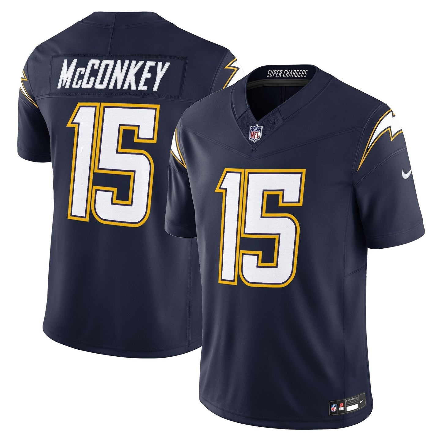 Men's Los Angeles Chargers 2025 Alternate Charger Power Vapor Limited Jersey - All Stitched
