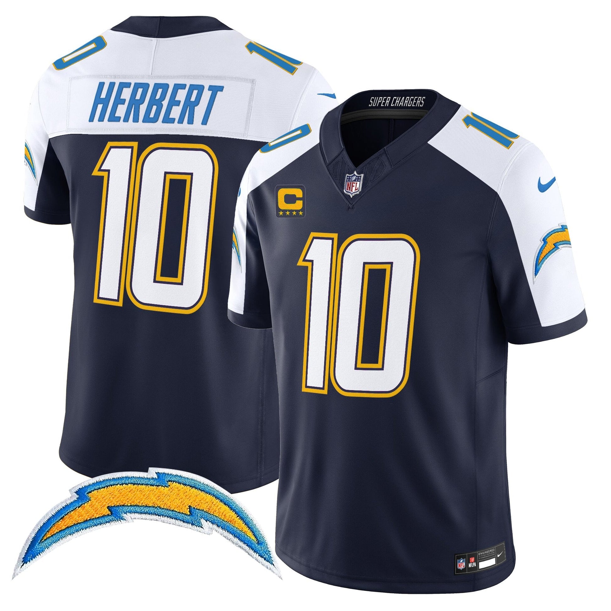 Men's Los Angeles Chargers 2025 Alternate Charger Power Vapor Limited Jersey - All Stitched