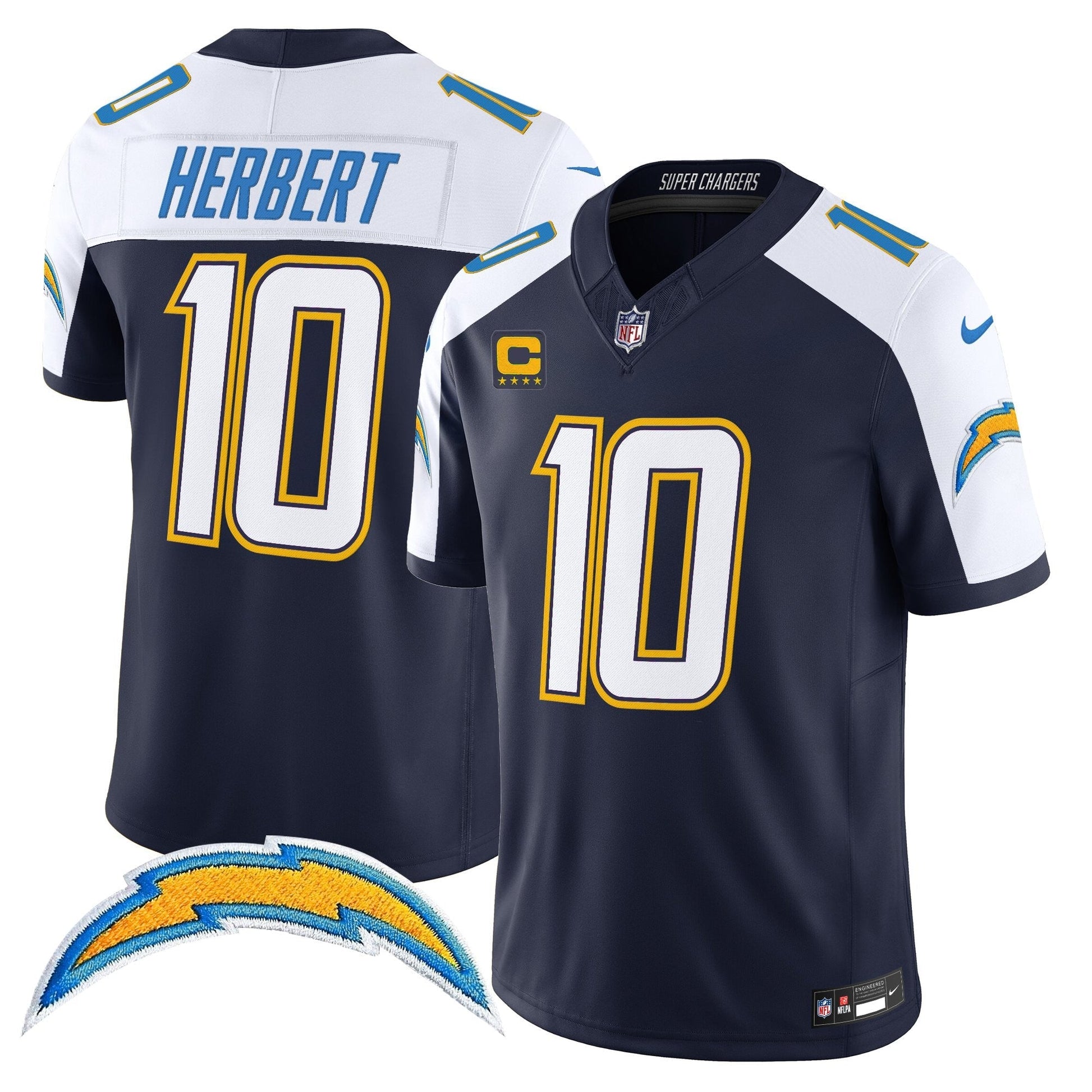 Men's Los Angeles Chargers 2025 Alternate Charger Power Vapor Limited Jersey - All Stitched