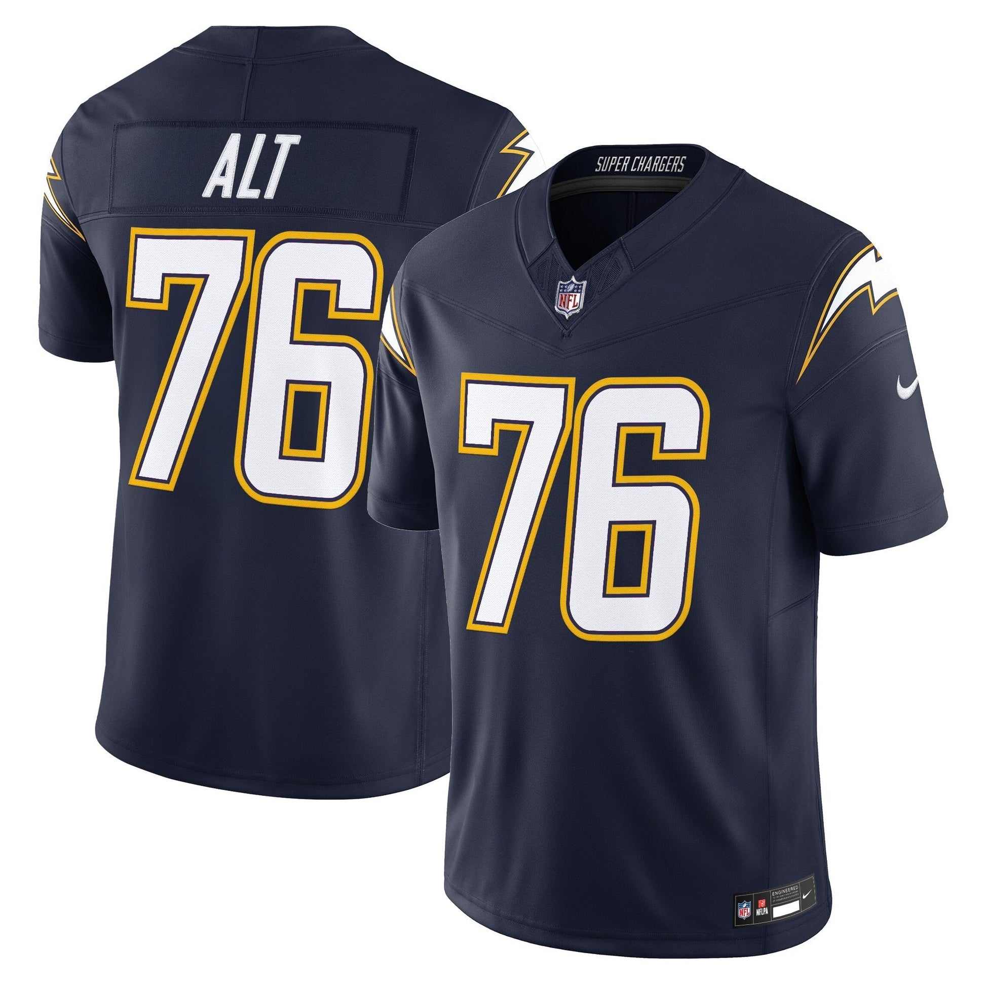 Men's Los Angeles Chargers 2025 Alternate Charger Power Vapor Limited Jersey - All Stitched