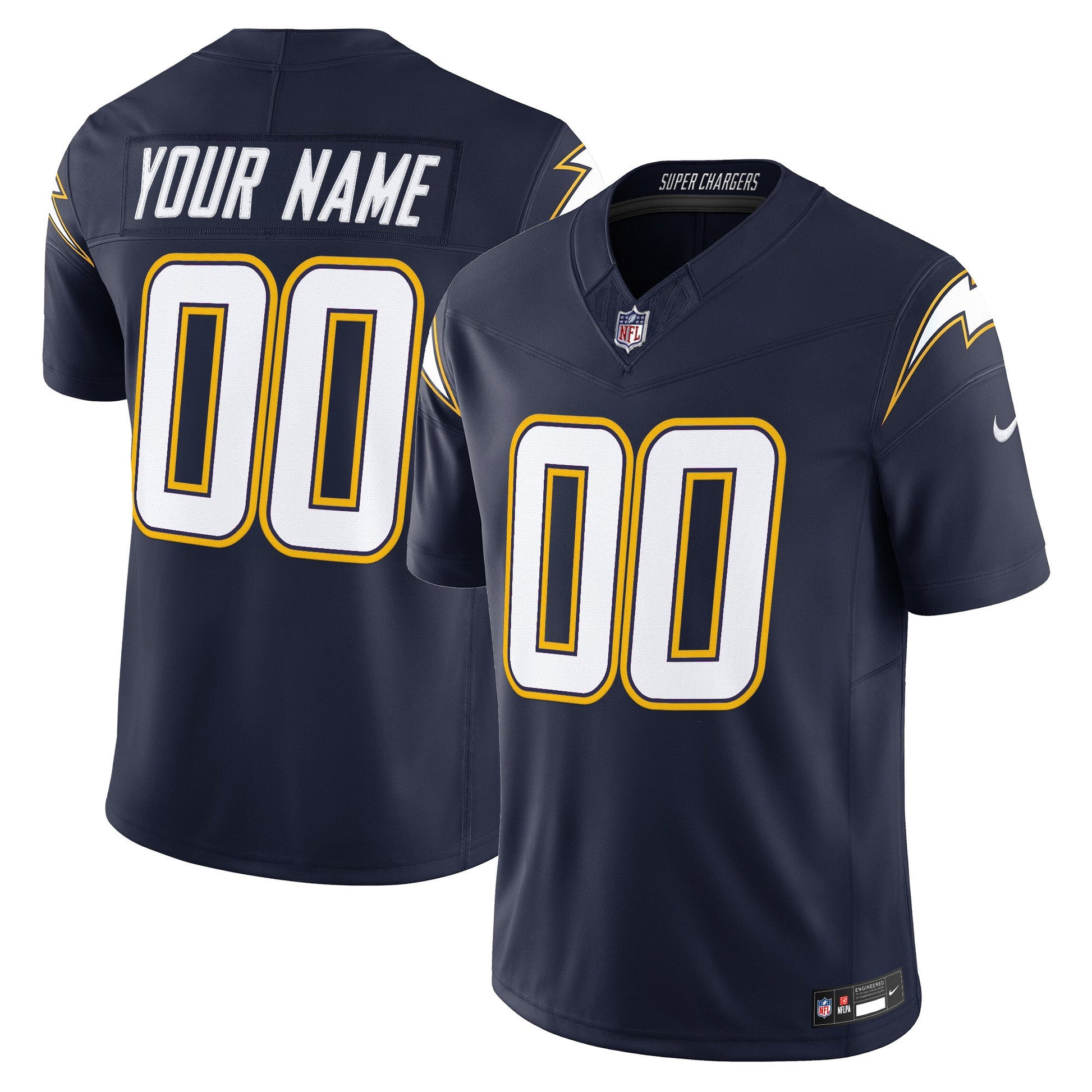 Los Angeles Chargers 2025 Alternate Charger Power Vapor Limited Custom Jersey - All Stitched