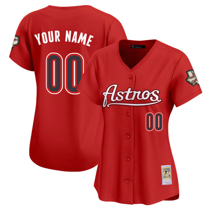 Houston Astros Throwback Vapor Premier Limited Custom Jersey - All Stitched