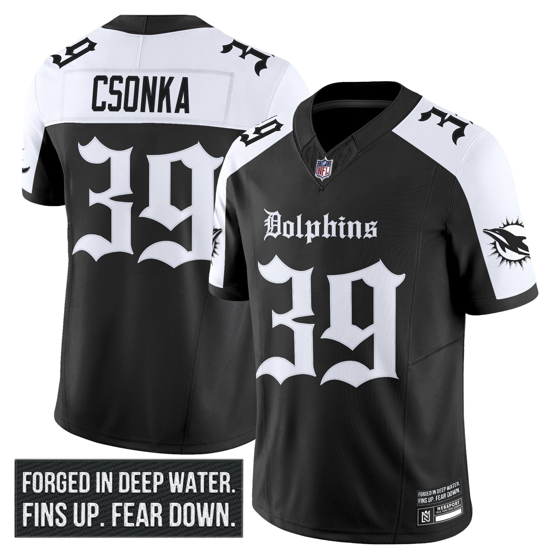 Men's Miami Dolphins 'Gothic Deep Water Edition' Vapor Limited Jersey - All Stitched